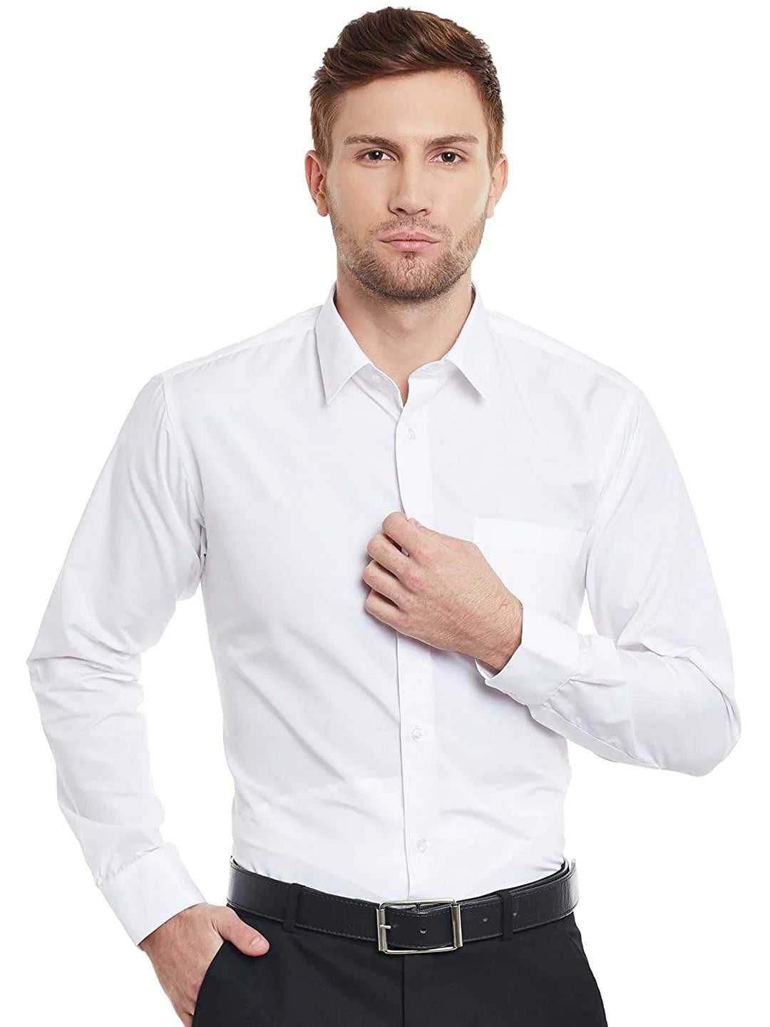 Essentials Printed Cotton Slim Fit Shirt For Men